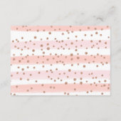 Chic rose et or Mots de conseil Cartes de graduati (Dos)