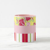 Chic Rose et stries Mug (Centre)
