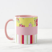 Chic Rose et stries Mug (Gauche)