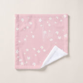 Chic rose Farmhouse Sweet Daisies Girly Monogramme (Gant de toilette)