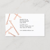 Chic Rose Gold Bobby Pins sur rendez-vous gris (Dos)