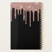 Chic Rose Gold Drips Hair Rendez-vous Livre (Dos)