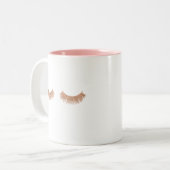 Chic Rose Gold Eyelashes Coffee Mug (Devant gauche)