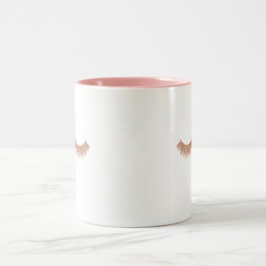 Chic Rose Gold Eyelashes Coffee Mug (Centre)
