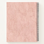 Chic Rose Gold Foil Monogramme Nom Carnet spiral (Dos)