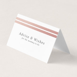 Chic Rose Gold Foil Stripes Cartes de conseil bl