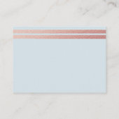 Chic Rose Gold Foil Stripes | Cartes de conseil bl (Dos)