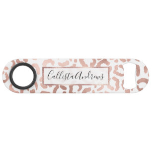 Chic Rose Gold Leopard Cheetah Poster de animal