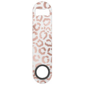 Chic Rose Gold Leopard Cheetah Poster de animal (Dos)