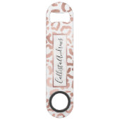 Chic Rose Gold Leopard Cheetah Poster de animal (Devant)