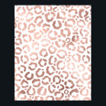 Chic Rose Gold Leopard Cheetah Poster de animal<br><div class="desc">Ce design élégant et chic est parfait pour la fashionista moderne. Il présente un poster de animal safari léopard/cheetah dessiné à la main sur un arrière - plan blanc simple et imprimé en faux or rose. C'est joli, mignon et tendance ! ***REMARQUE IMPORTANTE DE CONCEPTION : Pour toute demande de...</div>