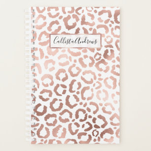 Chic Rose Gold Leopard Cheetah Poster de animal