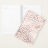 Chic Rose Gold Leopard Cheetah Poster de animal (Devant avec enveloppe)