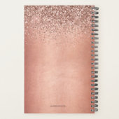 Chic Rose Gold Parties scintillant Étincelles Mono (Dos)