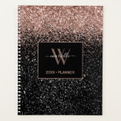 Chic Rose Gold Parties scintillant Monogramme Nom  (Devant)