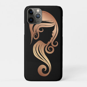 Chic Rose Goud Beauty Girl Haar- en Make-up Salon iPhone 11 Pro Hoesje