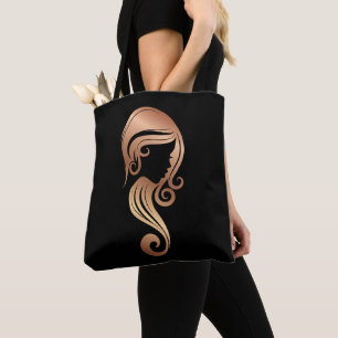 Chic Rose Goud Beauty Girl Hair & Make-up Salon Draagtas