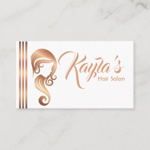 Chic Rose Goud Beauty Girl Hair & Make-up Salon Visitekaartje