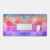 Chic rose irisé fausse parties scintillant calendr (Clavier et souris)