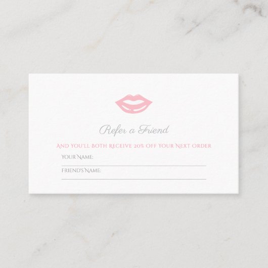 Chic Rose Lips Simple Cosmetologie Ami Référence (Devant)