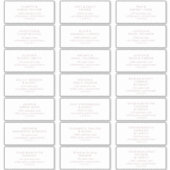 Chic Rose Mariage or Étiquettes de adresse invités (Devant)