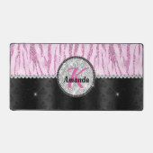 Chic rose noir faux parties scintillant poster de  (Recto)