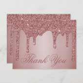 Chic Rose Parties scintillant or Drivers Merci (Devant / Derrière)