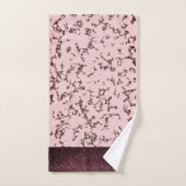 Chic rose Rose Blush Marbre (Serviette à main)
