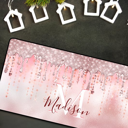 Chic rose rousse parties scintillant or goutte à g