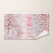 Chic rose rousse parties scintillant or gouttes mo (Serviette à main)