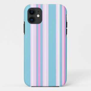 Chic rose, Turquoise, White Stripe iPhone 5 Coque