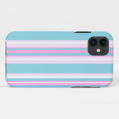 Chic rose, Turquoise, White Stripe iPhone 5 Coque (Dos (Horizontal))