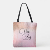 Chic rose Verre Frosted Boss Sac fourre-tout-Dame (Dos)