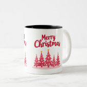 Chic rose Vibes de Noël de vacances Mug (Devant droit)