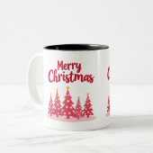 Chic rose Vibes de Noël de vacances Mug (Devant gauche)