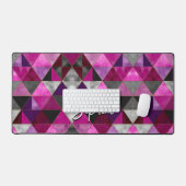 Chic rose violet gris géométrique (Clavier et souris)