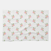 Chic Roses de chien rose, serviette de cuisine bla (Horizontal)