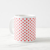 Chic Rouge Blanc Coeurs Motif Fille Thé Café Mug (Devant gauche)