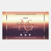 Chic Rouge Brown Produit Étiquettes Bijoux Initial (Devant)