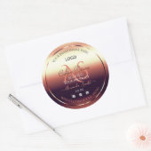 Chic Rouge Brown Produit Étiquettes Bijoux Initial (Enveloppe)