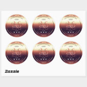 Chic Rouge Brown Produit Étiquettes Bijoux Initial (Feuille)