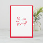 Chic Rouge Fashion Stylist / Carte de note Influen (Debout devant)