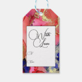 Chic Rouge or avec les étiquettes cadeaux d'amour (Devant)