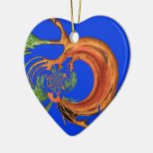 Chic Round Hakuna Matata Navy Blue collectie Keramisch Ornament (Links)