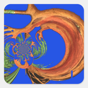 Chic Round Hakuna Matata Navy Blue collectie Vierkante Sticker