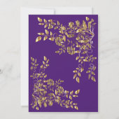 Chic Royal Paarse Bridal Shower Kaart (Achterkant)