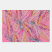 Chic roze Abstracte Waterverf Art Inpakpapier Vel (Voorkant)
