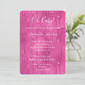 Chic Roze Cake Frosting Baby Shower Kaart (Staand voorkant)