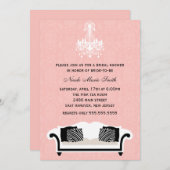 Chic roze Damask Patroon Kaart (Voorkant / Achterkant)