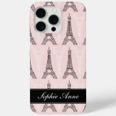 Chic Roze Eiffeltoren patroon Case-Mate iPhone Case (Achterkant)